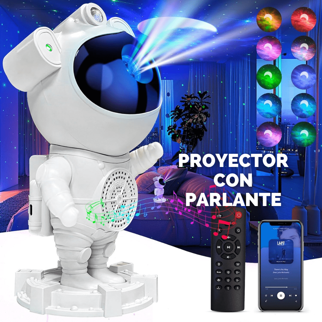 PROYECTOR ASTRONAUTA PARLANTE 360°